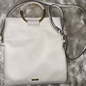 Aldo White and Gold Crossbody Bag with Minimalist Elegance